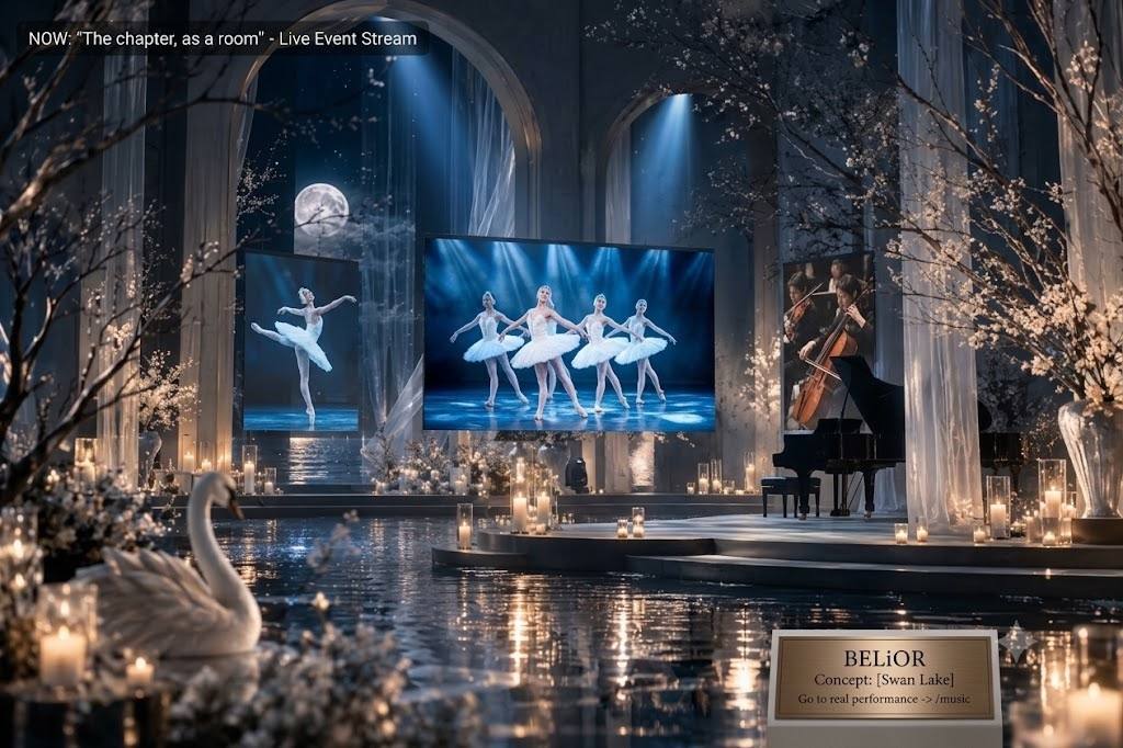 The chapter, as a room — Swan Lake 공연 공간 연출